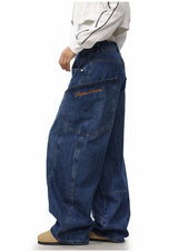 men women streetwear fashion vintage loose casual wide leg denim cargo baggy jeans pants cityboy harem trousers unique cargo style 1399