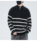varsity graphic knit, unisex street look, trendy streetwear apparel for men and women