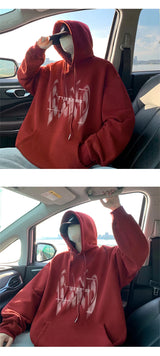 Dark Aesthetic Hoodie 2024 – New Gothic Letter Printed Hoodies For Men Autumn Hip Hop Oversized Hooded Sweatshirt Y2K Streetwear Graphic Hoodie Tracksuit | Gothic Drop #9