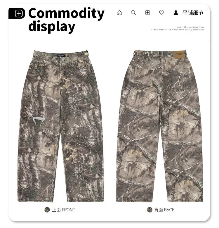 2024AW dry wood camo jeans