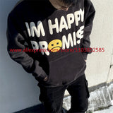 American Heavyweight Vintage Long Sleeved Fleece Hooded Sweatshirt Wit