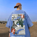 Y2k Vintage Anime – Rose Will Bloom All The Time Goth Letter Design Printed