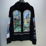 24Ss Autumn And Winter Who Decides War Hoodies Vintage City Cartoon Pr