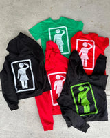 American Trendy Pattern Letter Oversize Hoodie Womens Y2K Street Hip H