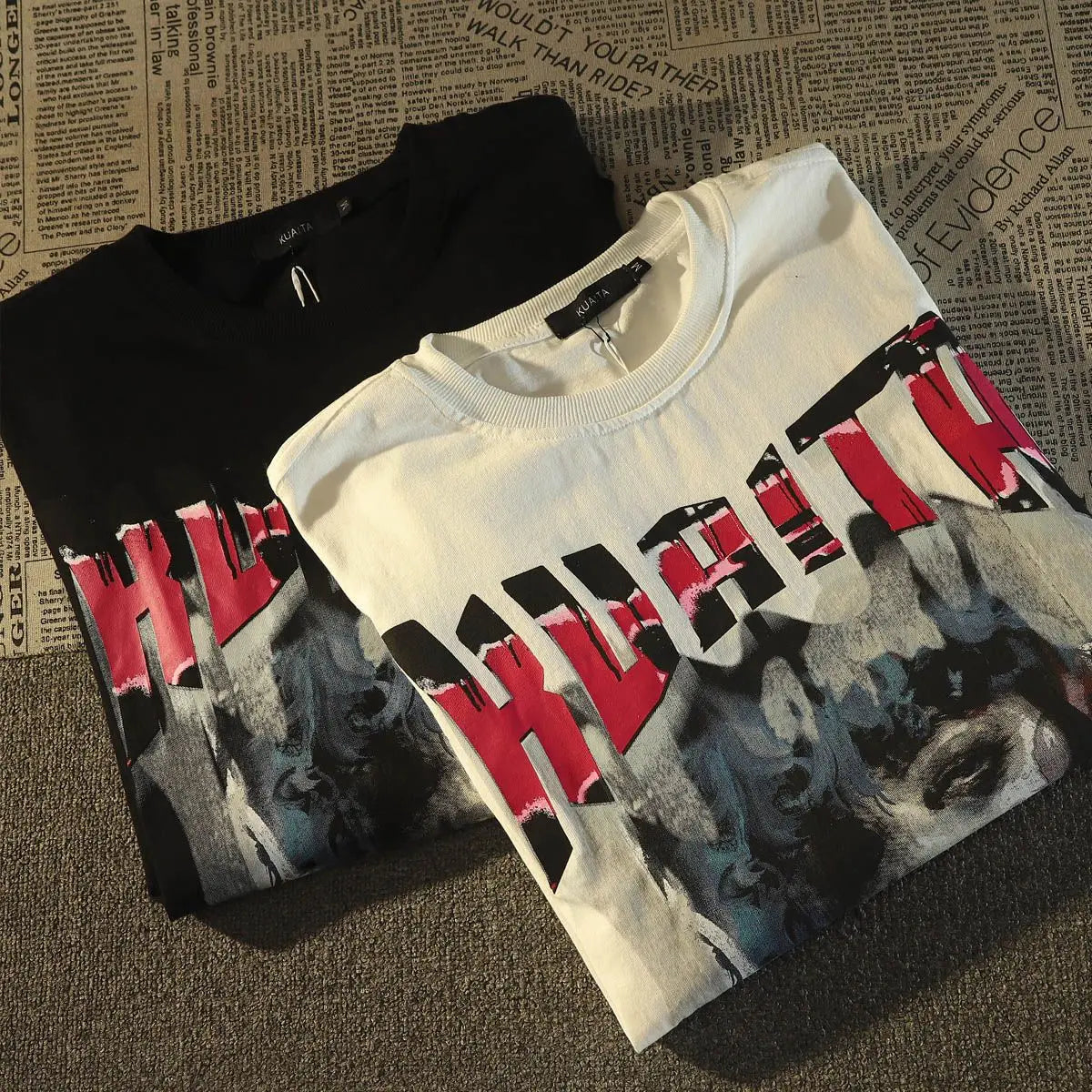 Y2k Aesthetic piece – American Retro High Street Pure Cotton Short Sleeved T Shirt