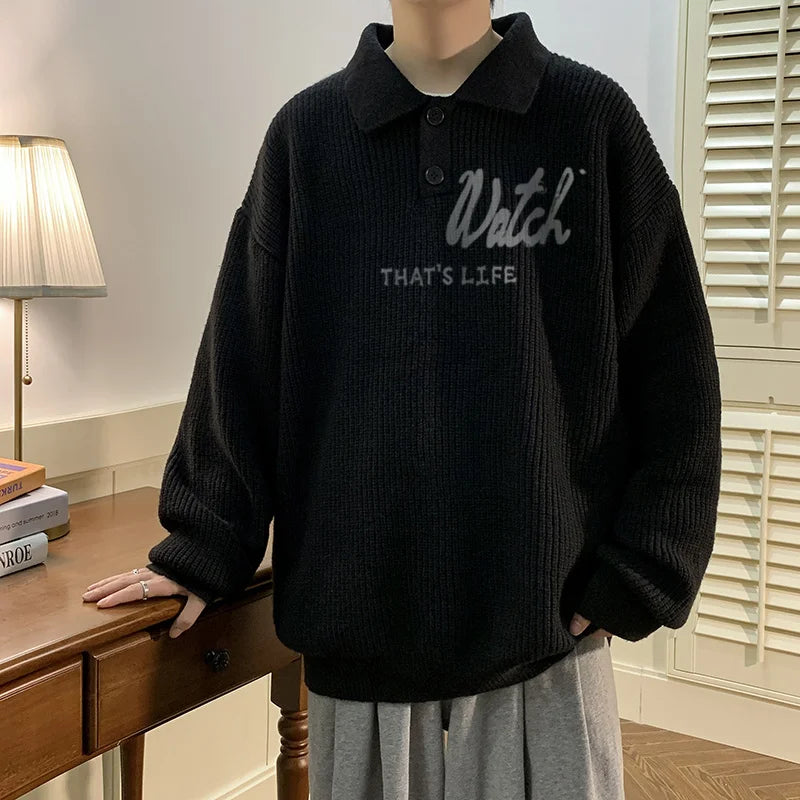 bold fire sweater, layered fit piece, aesthetic soft knit grunge sweater for cozy streetwear
