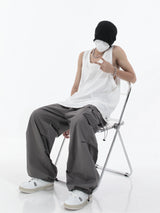 hip hop loose fit elastic waist pants fashion side pocket pants streetwear mens new spring summer casual baggy pants joggers unique joggers style 450