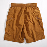 summer quick drying shorts mens loose straight casual sports pants thin breathable solid color zipper pocket cargo pants unique cargo style 951