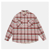 Autumn Winter Men Streetwear Fashion Loose Casual Oversize Plaid Cotton-padded Shirt Style Parkas Jacket Campus Couple Coat