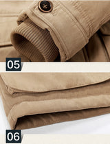New 2022 Men's Casual Jacket Fashion Winter Parkas Male Fur Trench Thick Overcoat Heated Jackets Cotton Warm Coats Long-sleeved