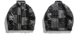 Skatercore Fit – Men Paisley Fleece Jackets Coats Fashion Hairy Zipper Loose