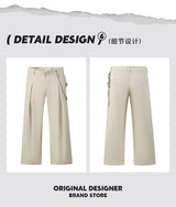 wide leg casual suit pants men japanese korean streetwear fashion loose cleanfit suit baggy pants cityboy long trousers unique default style 2166