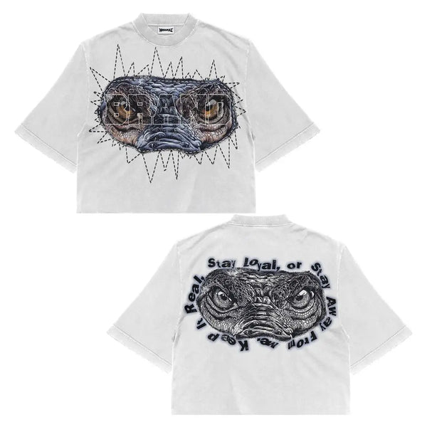 Trapwear Oversized shirt – Harajuku Trendy Oversized T Shirt New Gothic Fashion Crocodi