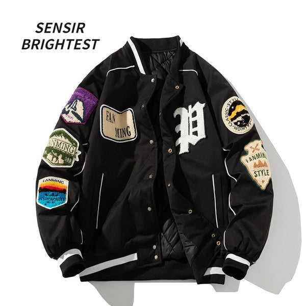 techwear bomber jacket, urban fashion, men's streetwear fashion, oversized urban jacket, high quality cold-weather coat