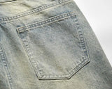 retro washed skinny jeans men pant destroyed ripped holes slim biker zipper jeans trousers fashion streetwear hip hop joggers unique joggers style 5237