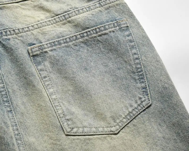 retro washed skinny jeans men pant destroyed ripped holes slim biker zipper jeans trousers fashion streetwear hip hop joggers unique joggers style 5237