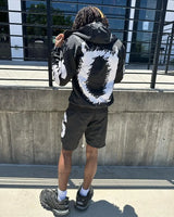 Street Casual Loose Letter Anime Print Oversized Hoodie Y2K Hip Hop Ro