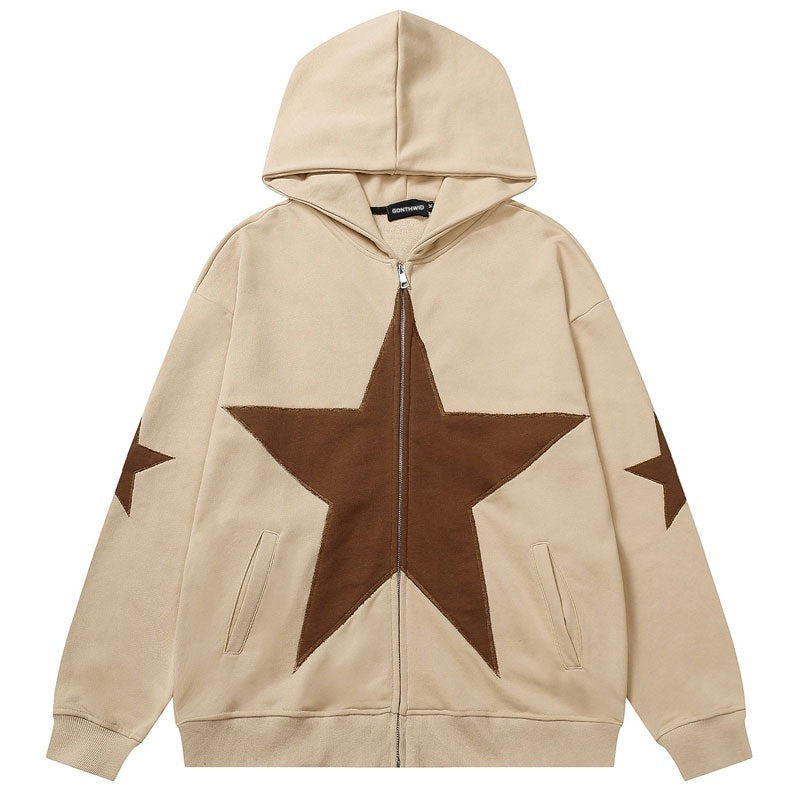 "Red Star" Graphic Unisex Streetwear Vintage Women Men Y2K Hoodie