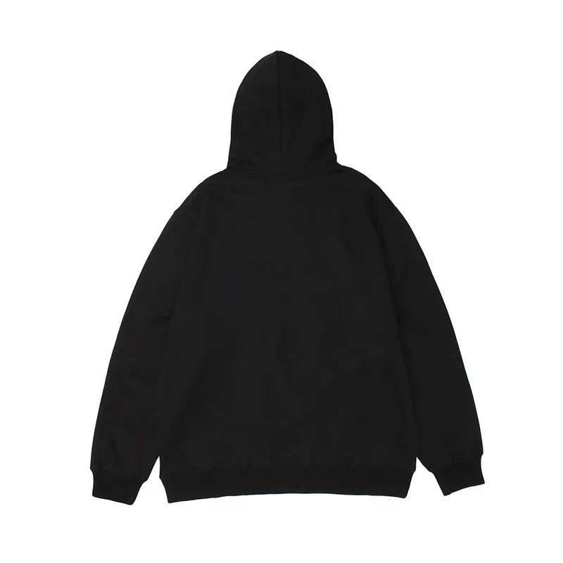 sadcore aesthetic drop featuring hip hop hoodie sweatshirt streetwear men vintage cartoon band printed cotton hooded 2023 winter harajuku pullover hoodie black