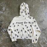Y2k Long Sleeved Pullover Hoodie With Gothic Print Punk Style Hoodie Oversized Streetwear Winter Outfit School Ootd Clothes News