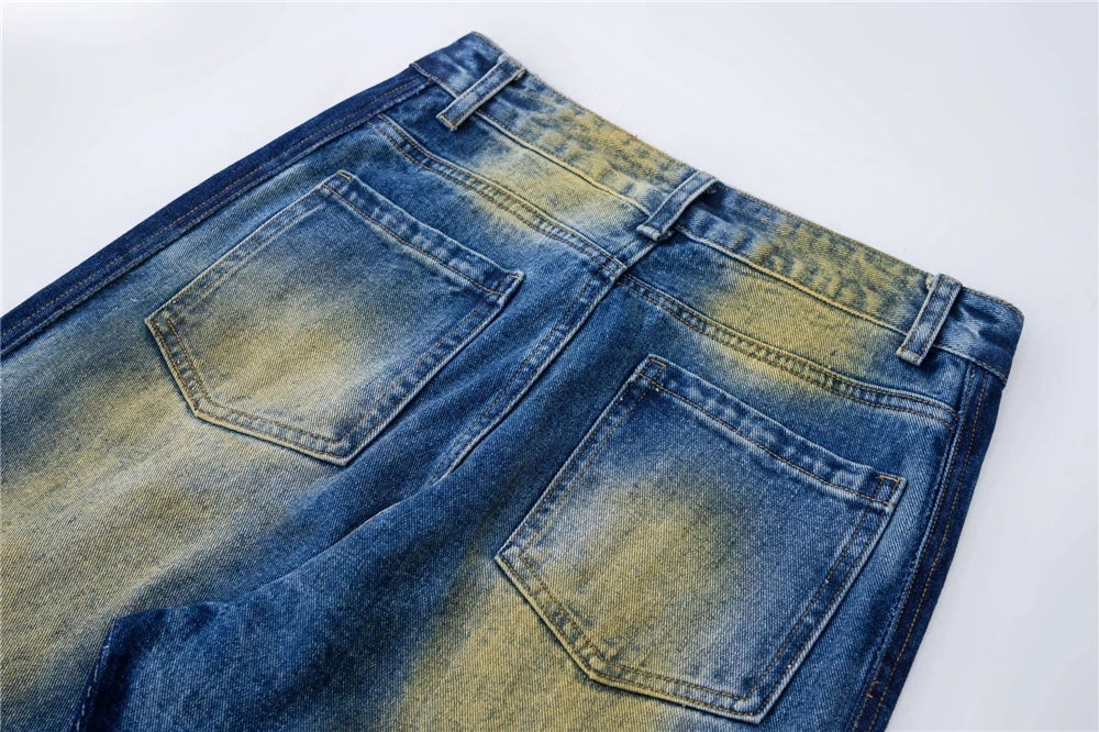 2024 hip hop ripped jeans y2k american style destroyed hole baggy denim pants wash vintage retro jean hipster unique jeans style 5483