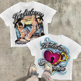 Sadcore Streetwear – American Sweetheart Graphic T Shirts Oversized Y2K Top – Edgy Streetwear for All Genders