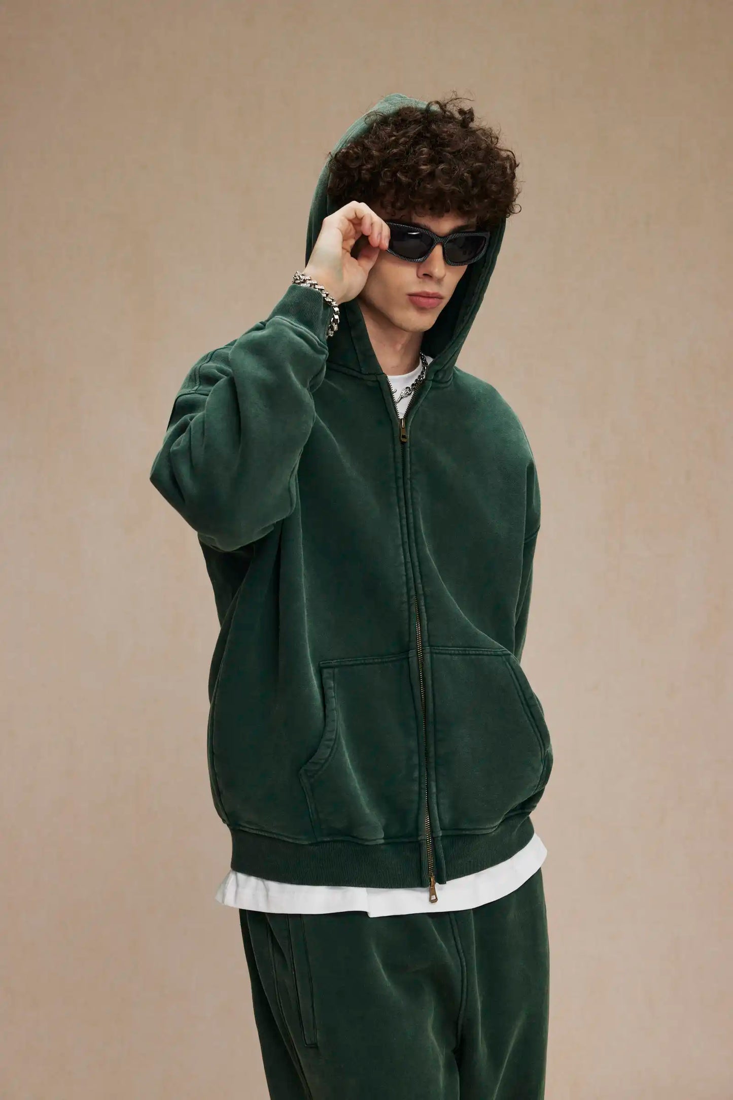 Batik Fleece Zippered Hoodie | Skatercore Style Hoodie