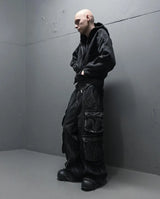 2024 new gothic retro jeans for men wide leg straight black y2k baggy jeans harajuku hip hop high waist denim pants streetwear denim street jeans