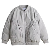Winter Thickening Flying Baseball Uniform Solid Multi Pocket Simplicity Warm Cotton Jacket 2024 New Streetwear Male Parkas