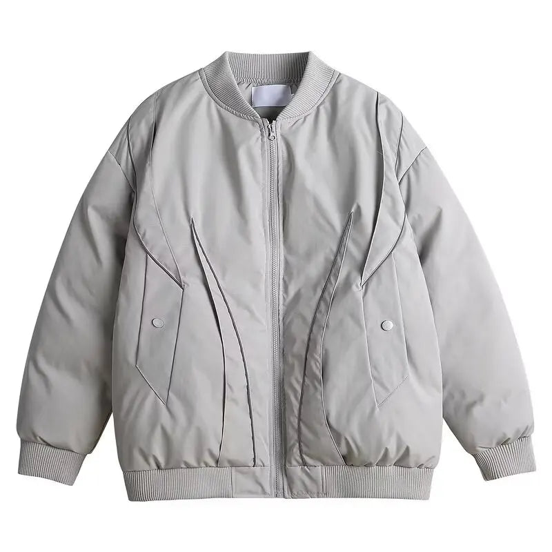 Winter Thickening Flying Baseball Uniform Solid Multi Pocket Simplicity Warm Cotton Jacket 2024 New Streetwear Male Parkas