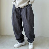 mens pants thick woolen casual pants autumn streetwear fashion personality versatile trend comfort wide leg pants mens clothing urban fashion pants