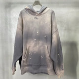 Harajuku graphic tee featuring fashion ripped letter knitted hooded sweater unisex hoodies ripped bottom holes knit pullover streetwear loose sweaters clothing