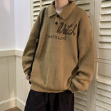 varsity graphic knit, unisex street look, trendy streetwear apparel for men and women