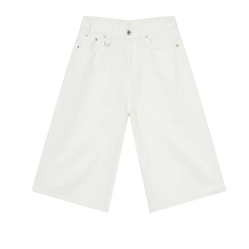 men summer streetwear fashion loose casual wide leg denim calf length jeans pants male vintage jeans baggy hosen pants unique jeans style 1515