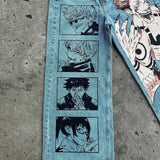 harajuku y2k baggy jeans the winged dragon of ra print wide leg denim pants popular anime jeans streetwear trouser men clothing unique jeans style 5731