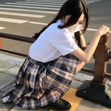 Jk Uniforms Gyaru School Uniform for Girl Student Pleated Skirt Uniform Set Women Short Sleeve Bow Tie Seifuku Japanese Style