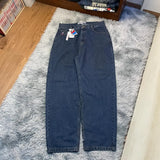 retro blue baggy jeans y2k pants hip hop cartoon streetwear polar big boy jeans embroidery mens womens high waist wide trouser urban skinny jeans