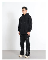 hip hip pants men bottom zipper cargo pants streetwear side pockets harajuku joggers unisex baggy loose straight cotton trousers unique joggers style 3235