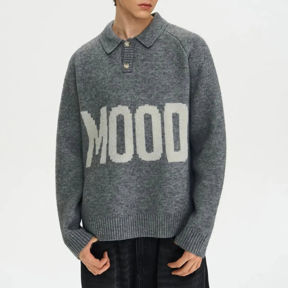 bold graphic pullover, layered streetwear look, soft knit pullover with flame design, y2k fashion statement