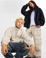 Autumn New Stand Collar Sports Jacket Mens Korean Couple College High