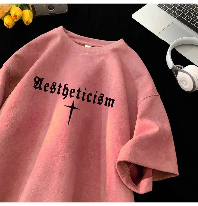 Gothic Broken heart – American Summer Trendy Men And Women Loose Personality Lette