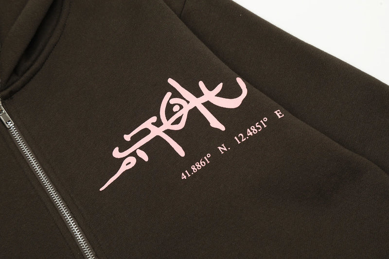 Y2K Skeleton Graphic Hoodie Layered Streetwear