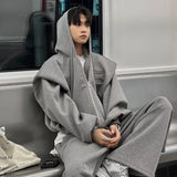 techwear zip bomber, urban street style, mens fashion