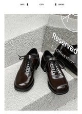 Commute Business Casual Derby Shoes Men Women Streetwear Fashion Hip Hop PU Leather Shoes Couple Shoe
