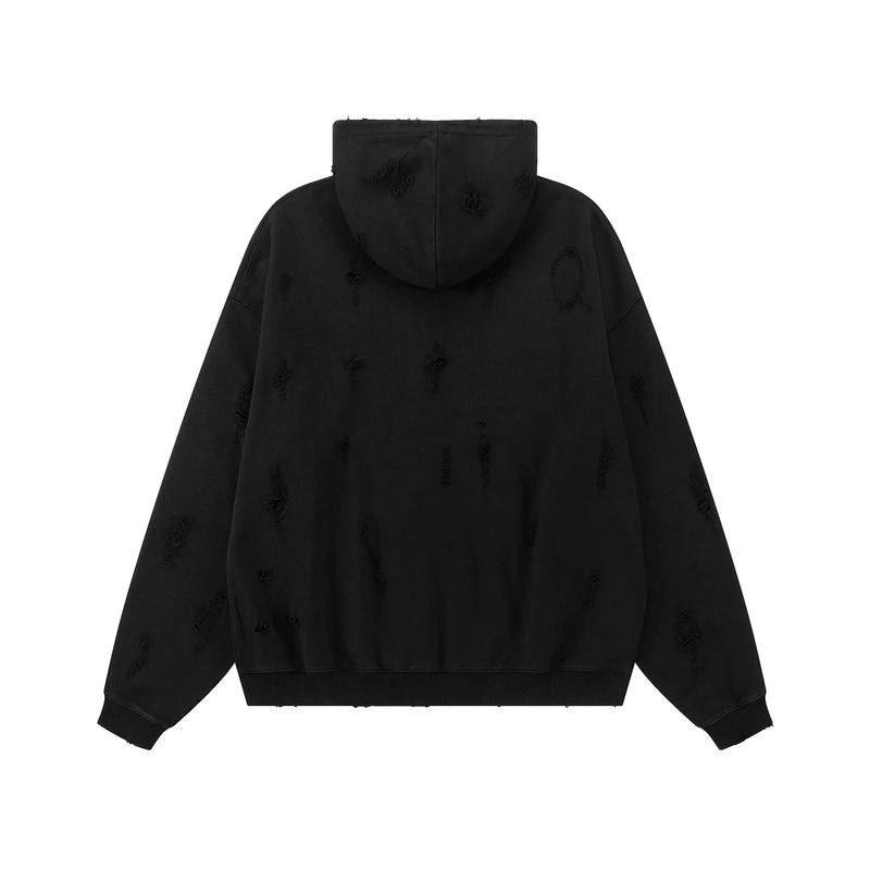 New 2023 Luxury Men Undermycar Wash Old Holes Gentleman Hoodies Hoody