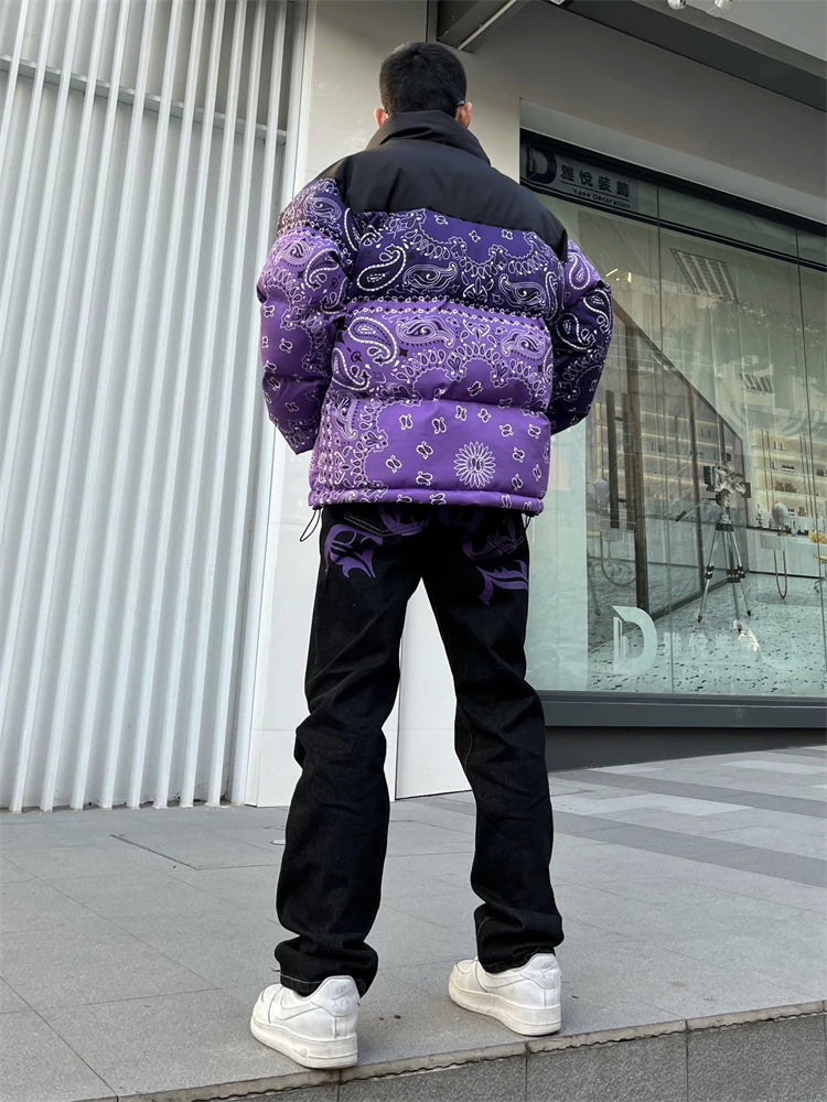 y2k retro sanskrit black jeans street casual pants punk male hip hop print loose harajuku mens straight pants ins hot sale stacked flare jeans