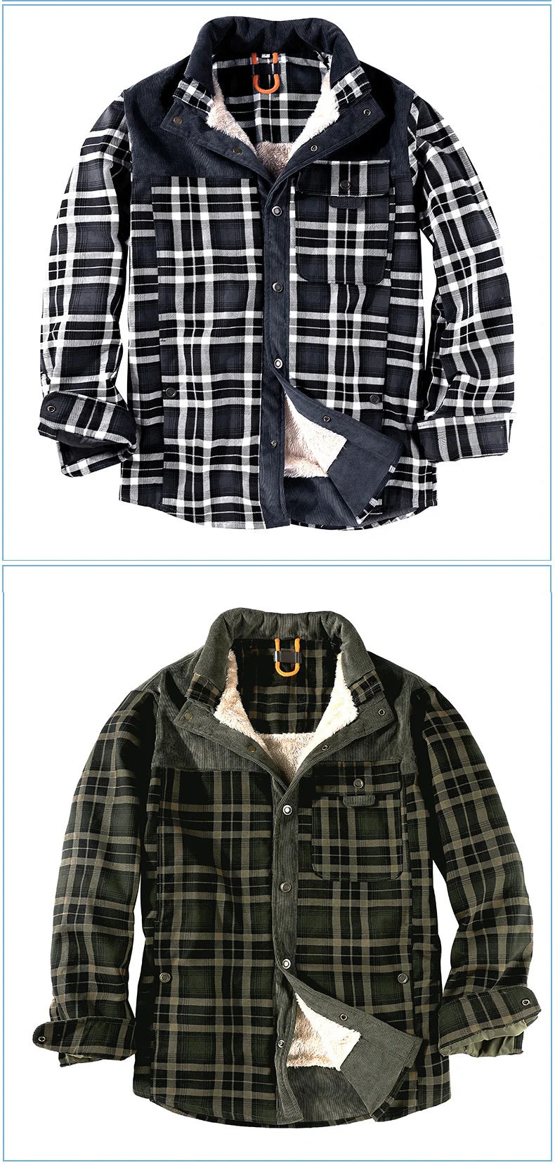 fashion 9648db essential print - quality casual urban material streetwear design image hop style oversized graphic wear corduroy-plaid-shirt-jacket-men-autumn-winter-casual-thick-warm-male-military-wool-fleece-shirts-coats-camisa-masculina-chemise unisex style high premium hip everyday fit streetwear design ID 9aa6c