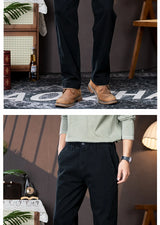 men american retro handsome loose casual business pure cotton pants japanese amikaji fashion straight cargo pant trouser unique cargo style 2511