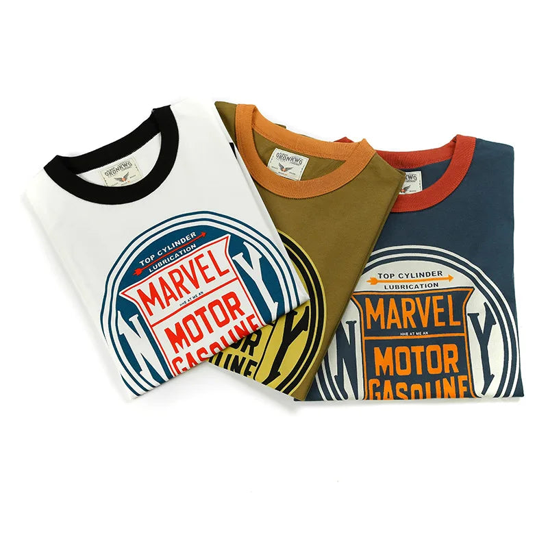 Skatercore Graphic tee – Summer Mens Short Sleeved New Cotton Letter Printing Locomot