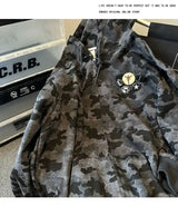 American Retro High Street Camouflage Cardigan Hooded Sweatshirt Winter Men Women Ins Fashion Brand Street Zipper Jacket Top